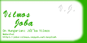vilmos joba business card